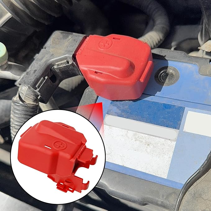 Red Positive Battery Terminal Cover for Honda Accord CRV Civic Odyssey Pilot 2005-2015 and Acura ILX MDX RDX ZDX 2007-2021