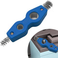 4 in 1 Car Battery Cleaning Brush, Battery Terminal Cleaner, Anti-Rust Car Terminals Machine Parts Cleaning Tool with Steel Wire, Auto Post Cleaner Brush Tool Fit for Vehicle & Marine (Blue)