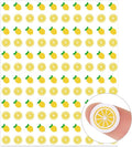 JarThenaAMCS 2400Pcs Lemon Mini Sticker Yellow Fruit Paper Decals Self-Adhesive Stickers for Summer Envelopes Scrapbook Gifts DIY Supplies, 0.5 in