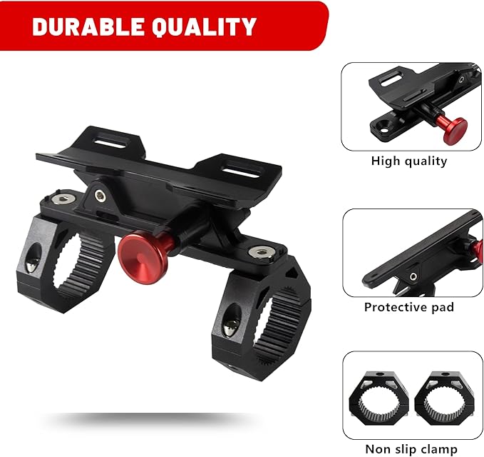 UTV Fire Extinguisher Mount Kit - Aluminum Adjustable Quick Release Roll Bar Car Fire Extinguisher Bracket Holder for 1.75-2in Roll Bar UTV Compatible with Polaris RZR SXS Ranger Camper Can-Am