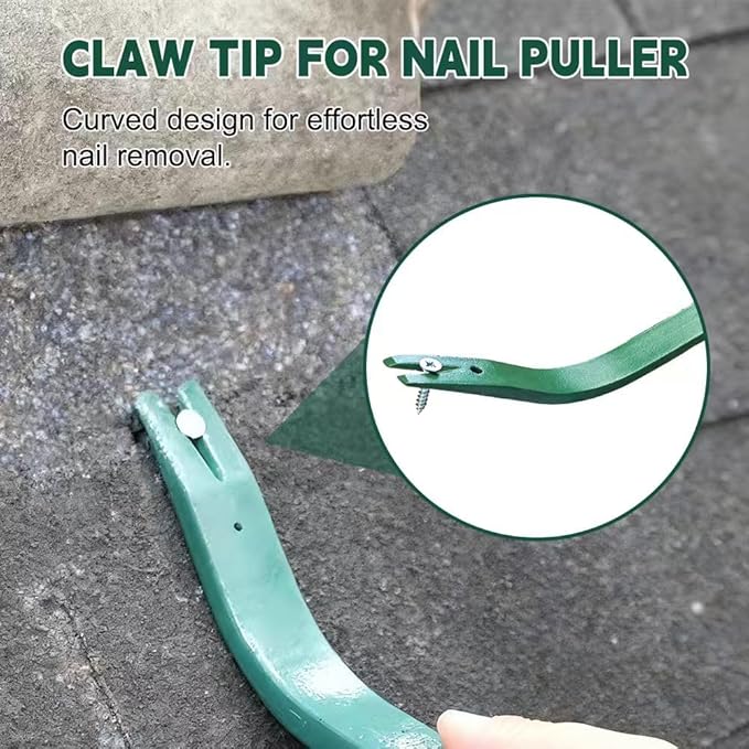 2pcs Shingle Removal Tool, Roof Snake Pry Bar, Nail Remover Heavy Duty, Professional Roofing Equipment for Safe Shingle Replacement, Spring Roof Repair and Installation.