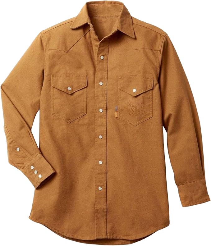 Rasco FR Duck Snap Shirt Western Yoke, Premium Fabric, NFPA 2112 & 70E Compliant
