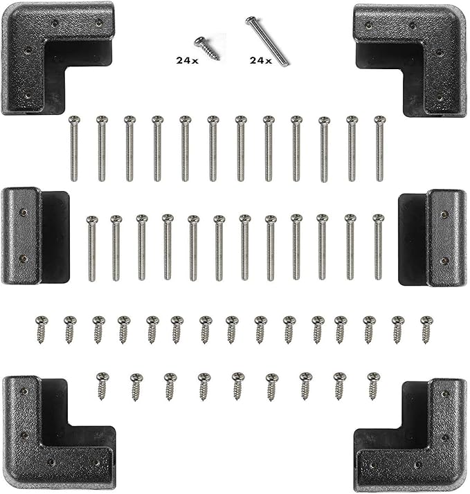 Sunway Solar Panel Mounting Brackets Corner Mount Kits for Framed Solar Panels,Installation On RV Caravan Boats Camper Trailer Marine Motorhome House Roof, Compatible with Renogy Solar Panel