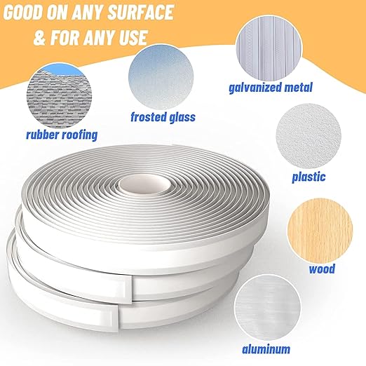 Butyl Seal Putty Tape Grey 1 Inch x 30 Feet(4 Pack),Leak Proof Butal Tape for RV Repair, Window, Boat Sealing, Glass and EDPM Rubber Roof Patching