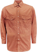 TICOMELA Men’s Mid-Weight FR Welding Shirt, 7.5oz 100% Cotton NFPA 2112 CAT2 – Flame-Resistant Button-Down Work Shirt