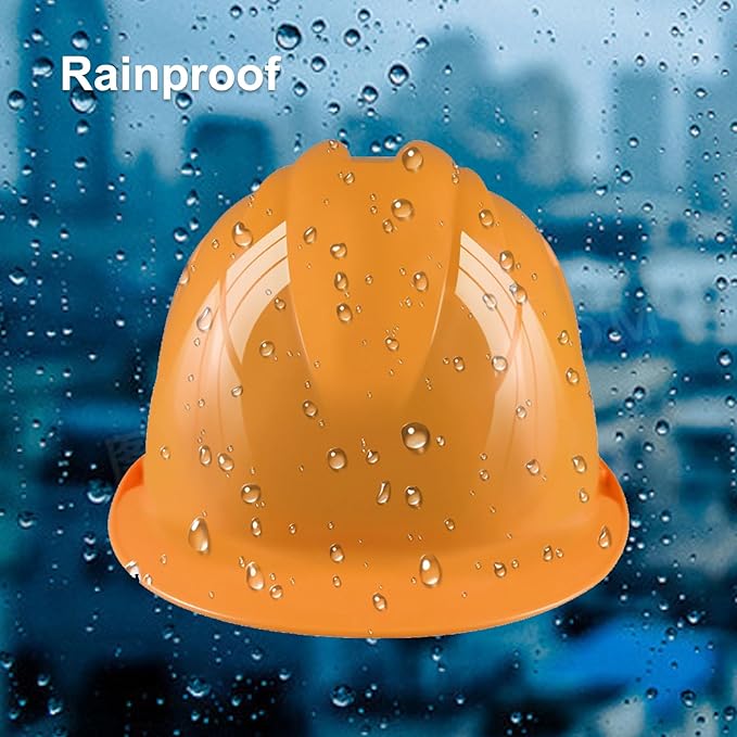 Unisex Construction Hard Hat Built in 2 Fan, USB Charging Lightweight Waterproof Working Safety Helmet for Construction and Home Improvement,Yellow,6000mA