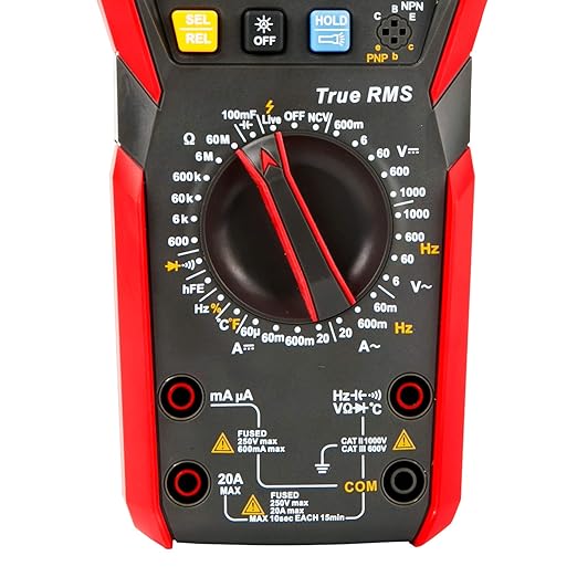 UNI-T Digital Multi Meter UT89X 6000 Counts True RMS Sine Wave Measurement Live Wire Test AC DC Voltage Current Ohm Capacitance Frequency Temperature Probe Diode Continuity Dual Range NCV hFE