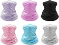 6 Pack Cooling Neck Gaiter Face Cover Mask Summer Breathable Dust UV Bandana Scarf for Men Women Fishing Running Cycling