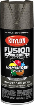 Krylon Fusion All-In-One Adhesive Hammered Finish Spray Paint for Indoor/Outdoor Use, 12 oz, Dark Bronze
