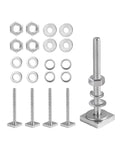 T Slot Bolts for Roof Rack Cross Bars, Platform, Cargo Basket, Stainless Square T Track Bolt Adapter to Secure Bike/Ski/Kayak Rack, Solar Panel, Awning (M6 x 65mm, 4mm Thickness)
