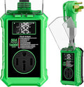 Rv Surge Protectors 50 Amp,16000 Joules Rv Circuit Analyzer with Waterproof Cover Safety Certification Led Display,Rv Voltage Protector for Camper, Travel Trailers (Green, 50A)