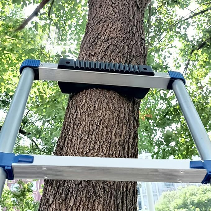 Rubber Steep Ladder Accessory, Ladder Stabilizer, Anti-Slip, Fall Prevention, Scratch Protection, Extension Stepladder Attachment Against Wall, Telegraph Pole, Trunk for Added Stability and Safety