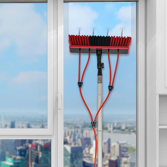 Window Cleaning Poles, High Density Aluminum Cleaning Poles, Water Fed Pole Kit, Brush Cleaner for Window Solar Panel Cleaning, Cleaning and Washing Tool for Window Glass