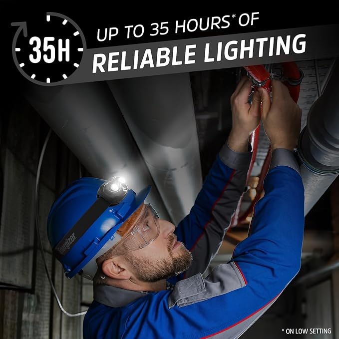 Energizer PRO-260 LED Headlamp (8-Pack), IPX4 Water Resistant Headlamps, High-Performance Head Light for Outdoors, Camping, Running, Storm, Survival LED Light for Emergencies (Batteries Included)