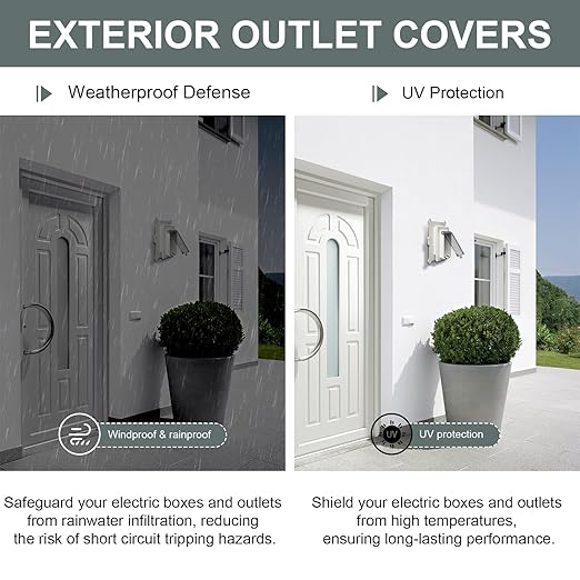 DBVC-1 Extra Duty 1-Gang Vertical Outdoor Outlet Cover Replacement for Electrical Box, Type 3r Enclosure Cover for Wet Locations - Compatible with DBVR1C/DBVS1C/DBVM1C/60VC (3 Pack)