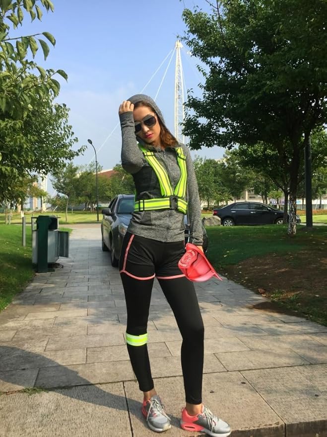 High Visibility Reflective Safety Vest | Lightweight,Adjustable & Elastic | Hi Vis Running Gear for Jogging,Walking,Cycling,Construction Workers,Motorcycle,Men,Women (1, YELLOW)