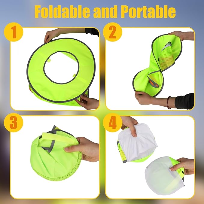 Jspupifip 20 Pack Hard Hat Sun Shade Full Brim Sun Shield High Visibility Visor with Reflective Strip for Hard Hat Accessories Construction Sites