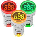 DROK AC 500V Voltage Meter, 3pcs AC 60-500V 110v 220v Voltage Monitor Digital Larger LED Screen Voltmeter Volt Detetor Green Red Yellow Signal Indicator Light Panel