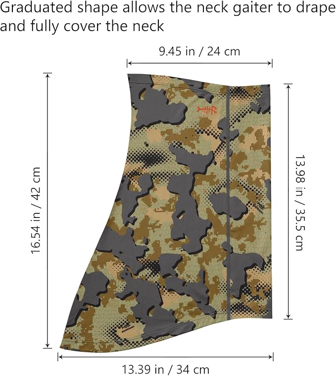 BASSDASH Neck Gaiter Mask UPF 50 Sun Protection for Men & Women, Fishing, Hiking, Outdoor