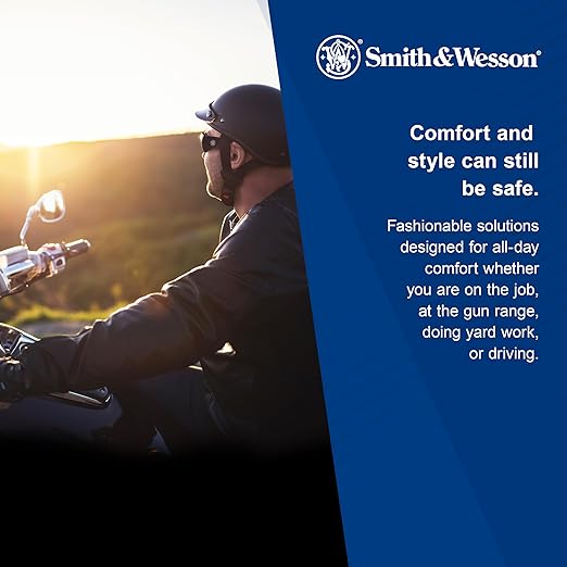 Smith & Wesson Elite Safety Glasses (21303), Smoke Lenses, Black Frame, Unisex Sunglasses for Men and Women