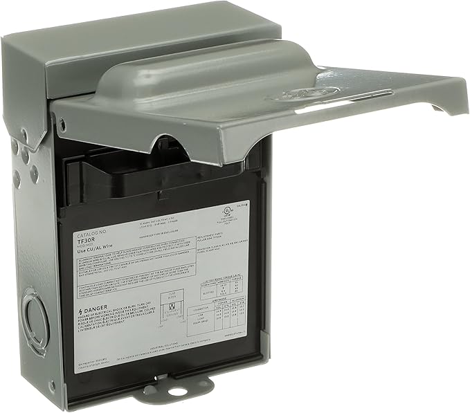 ABB TF30RCP • Weatherproof Fused AC Disconnect Switch • AC Disconnect 30A 240V • 1 Phase N3R • Horsepower Rated • 10kAIC