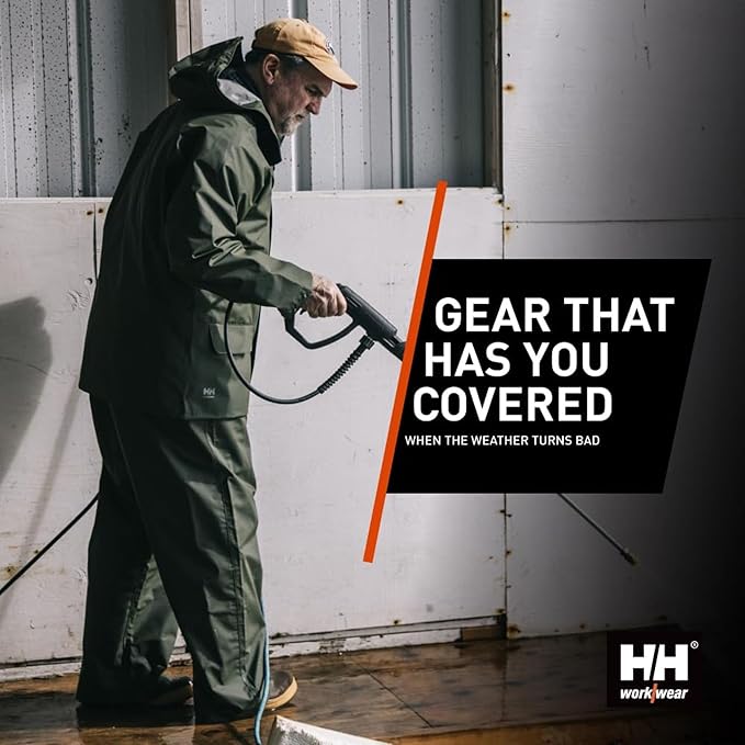 Helly Hansen Mandal Waterproof Bib Overalls - Waterproof Fishing Pants for Men - Heavy Duty Rain Gear - Zip Work Overalls