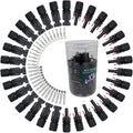 MC4 Connectors Connector for Outdoor and Solar Power Systems, IP67 Waterproof Solar Panel Connector, 15 Pairs (Male/Female) Solar Cable Connectors, Providing Reliable PV Solar Power