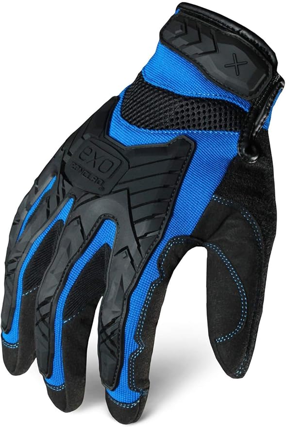 Ironclad mens Small Work Gloves, Black & Blue, Small Pack of 1 US