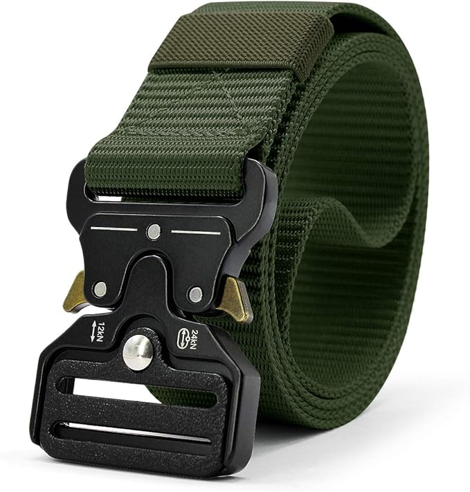 DOOPAI Tactical Belt for Men, 3Pack Military Nylon Web with Heavy Duty Quick Release Metal Buckle
