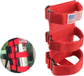 Ziciner Fire Extinguisher Holder 2.5-3LB Adjustable Roll Bar, American Flag Pattern Extinguishers Strap Bartact, Universal Car Accessories for Cars, SUVs, Trucks, and More (Red)