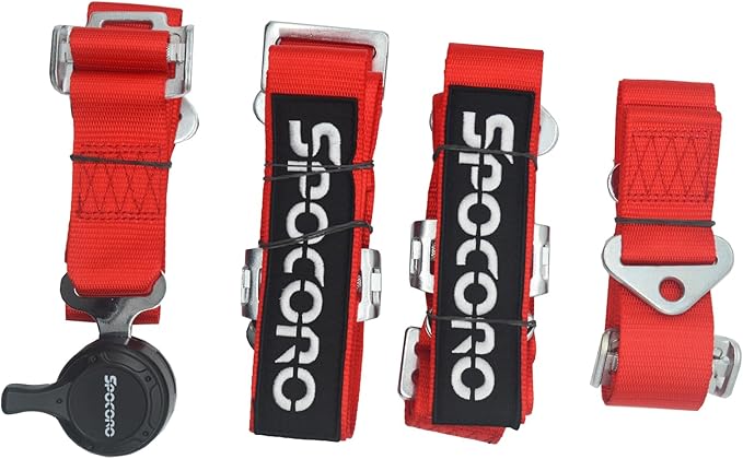 4 Point Racing Harness 2" Nylon Straps, Cam Lock Style (Pack of 1)