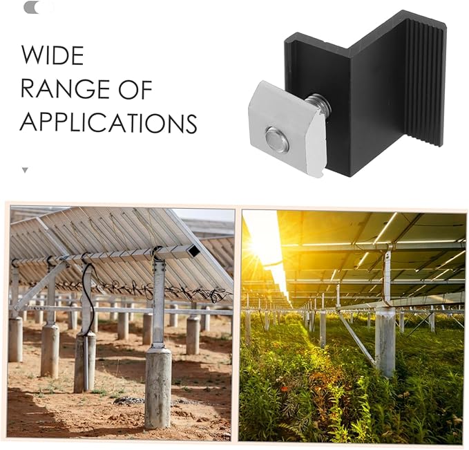 TOYANDONA 4Pcs Solar Panel Mounting Brackets Durable Aluminum Bracket for Easy Installation Versatile Solar Mounting for Rv Roof and Off Applications