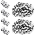 altivox Trailer Frame Wire Clips, 304 Stainless Steel Clips 200 Pcs Metal Cable Clips Double Wire Trailer Wire Clips Wire Clamps for PV Wiring Boat Cable, Boat Trailer