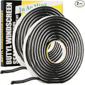 ZOOFOX 2 Pack Butyl Seal Tape, 3/8" x 15 Feet Black Rubber Sealant Tapes, Leak Proof Putty Tape for RV Patching, Window Caulking, Door, Headlight, Windshield, Boat Sealing, Roof Patching