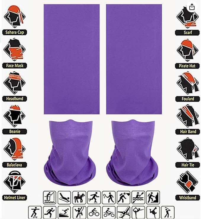 Neck Gaiter Masks Tube Scarf,Seamless Bandanas Buffs Gators,Ourdoor Face Mask Face Covering Multi Headwear