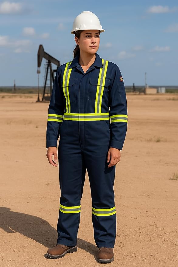 Flame Resistant FR High Visibility Hi Vis Coverall