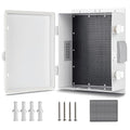 Outdoor Waterproof Electrical Junction Box, ABS Water Resistant Enclosure with Internal Mounting Panel & Hinged Cover (13" H* 9.2" L* 5.6" W)