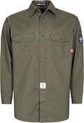 BOCOMAL FR Shirts Flame Resistant 100% C NFPA2112 7.5oz Men's Fire Retardant Welding Shirt