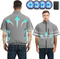 Cooling Vest for Men with 10000mAh Battery Pack, 4PCS Fan 7.4V Electric Cooling Air-Conditioned Clothing Vest Jacket