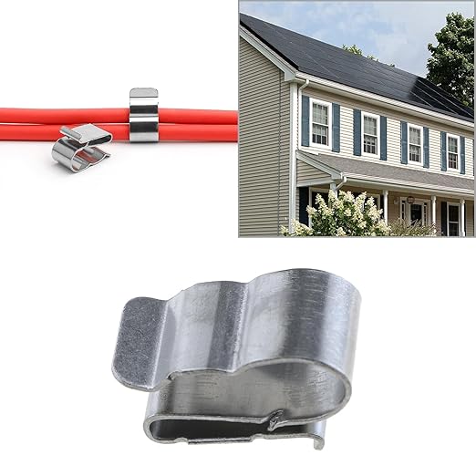 Trailer Frame Wire Clip LUORNG 10PCS Long Type 304 Stainless Steel Solar Panel Cable Clips Clamp for Cable Diameter 5.0mm - 7.60mm, 19mm Solar Panel Wire Clip, PV Module Wire Management