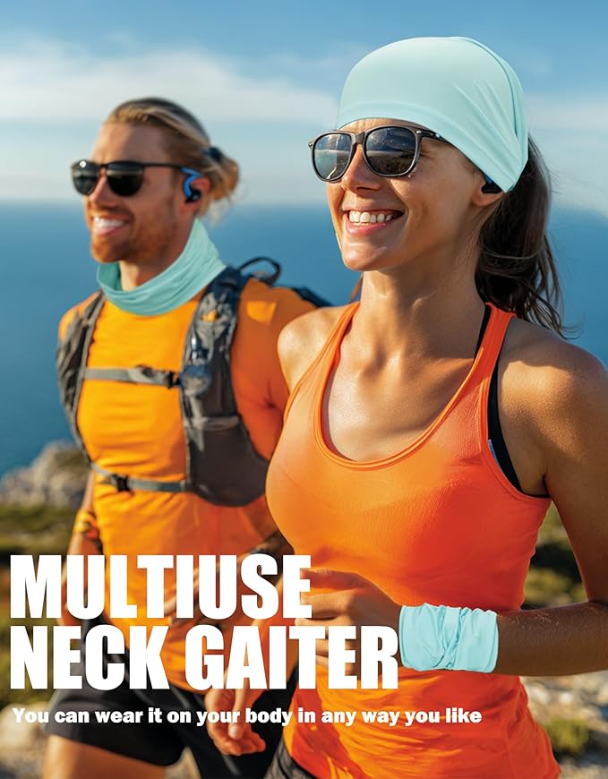 JHYWELL Cooling Neck Gaiter Face Mask, UV Protection Masks Gator, Windproof Bandana for Skiing, Fishing, Hiking, Cycling