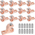 Lay in Connector Pool Bonding Lug, 12 Pack Copper Lay-in Clamps with 304 SS Screws for Grounding Swimming Pools Spas and Conduits, 4-14 Wire Range