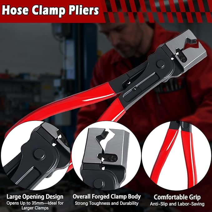 Electrical Disconnect Pliers Set – Automotive Electrical Tools & Connector Removal Tool Kit with Hose Clamp Pliers, Wire Terminal Separator, and Car Plug Connector