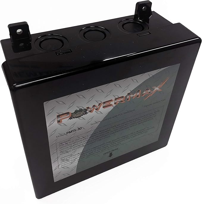 PowerMax PMTS-30 30 Amp Automatic Transfer Switch with 12 Volt DC Relay | 2 – 110Vac inputs to a Single 110Vac Output | Off-Grid | Back-up Power Solutions