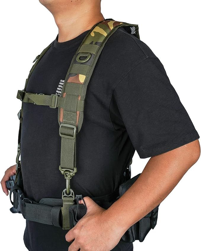 MELOTOUGH Tactical Outdoor H-Harness Duty Belt Suspenders (Battle Belt not Included)