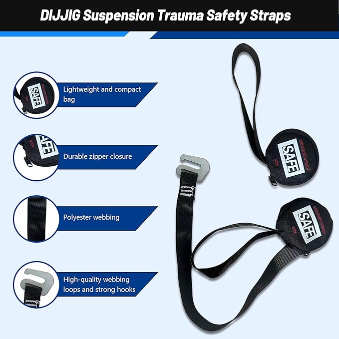 Safety Harness Fall Protection Kit with Shock Absorbing Lanyard & Suspension Trauma Safety Straps Upgrade Quick Buckles, Roofing Harness Construction Harness Para Construccion ANSI Compliant Blue