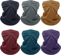 Geyoga 6 Pieces Summer UV Protection Cooling Neck Gaiter Face Clothing Neck Gaiter Mask Scarf Sunscreen Breathable Bandana