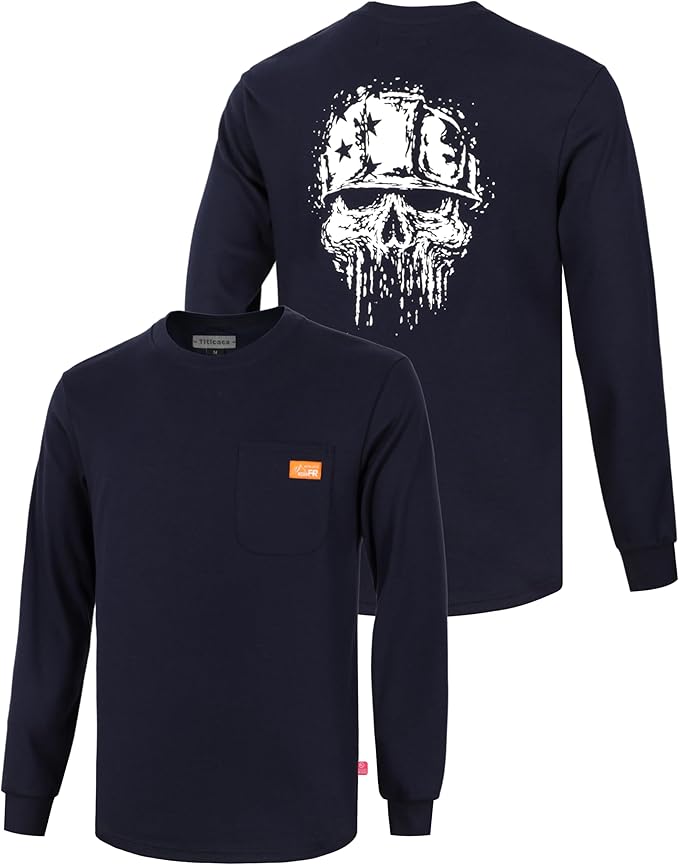 Titicaca FR Shirts Flame Resistant T Shirts 100% Cotton Men's Pre-Washed Fire Retardant T-Shirts