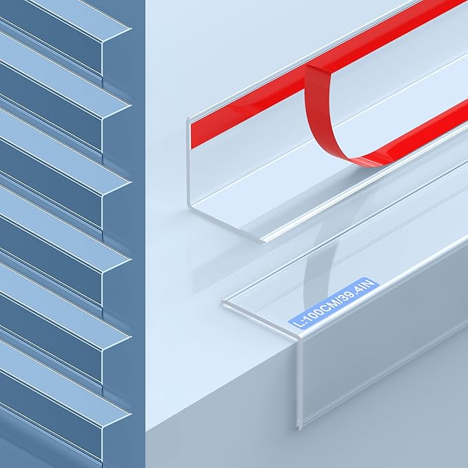 MONOID Wall Corner Protectors Clear 39" - Baby Safety Edge Guards (6 Pack)