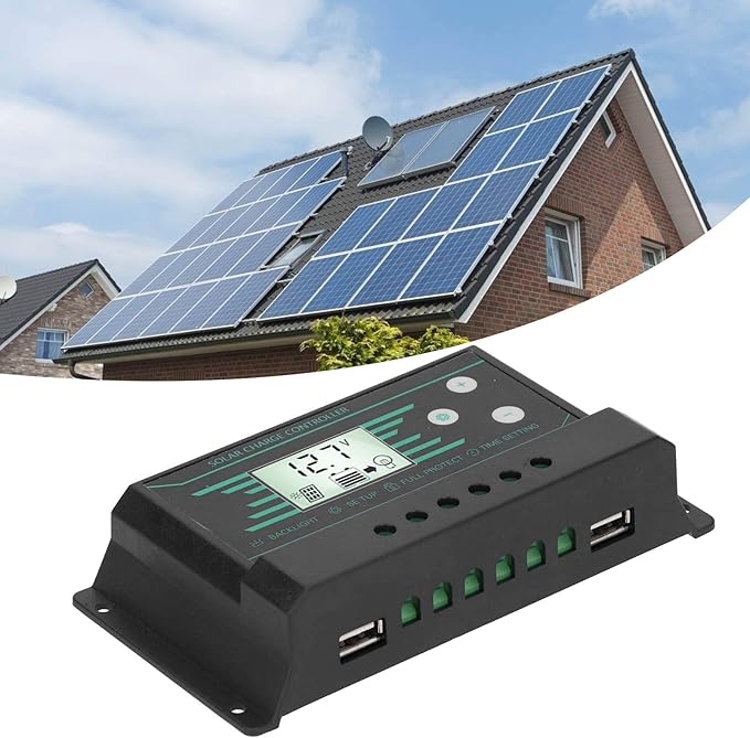 Solar Charge Controller 30A 12V/24V PWM with LCD Display USB Output for Solar Panel Battery and Lighting System(z30)